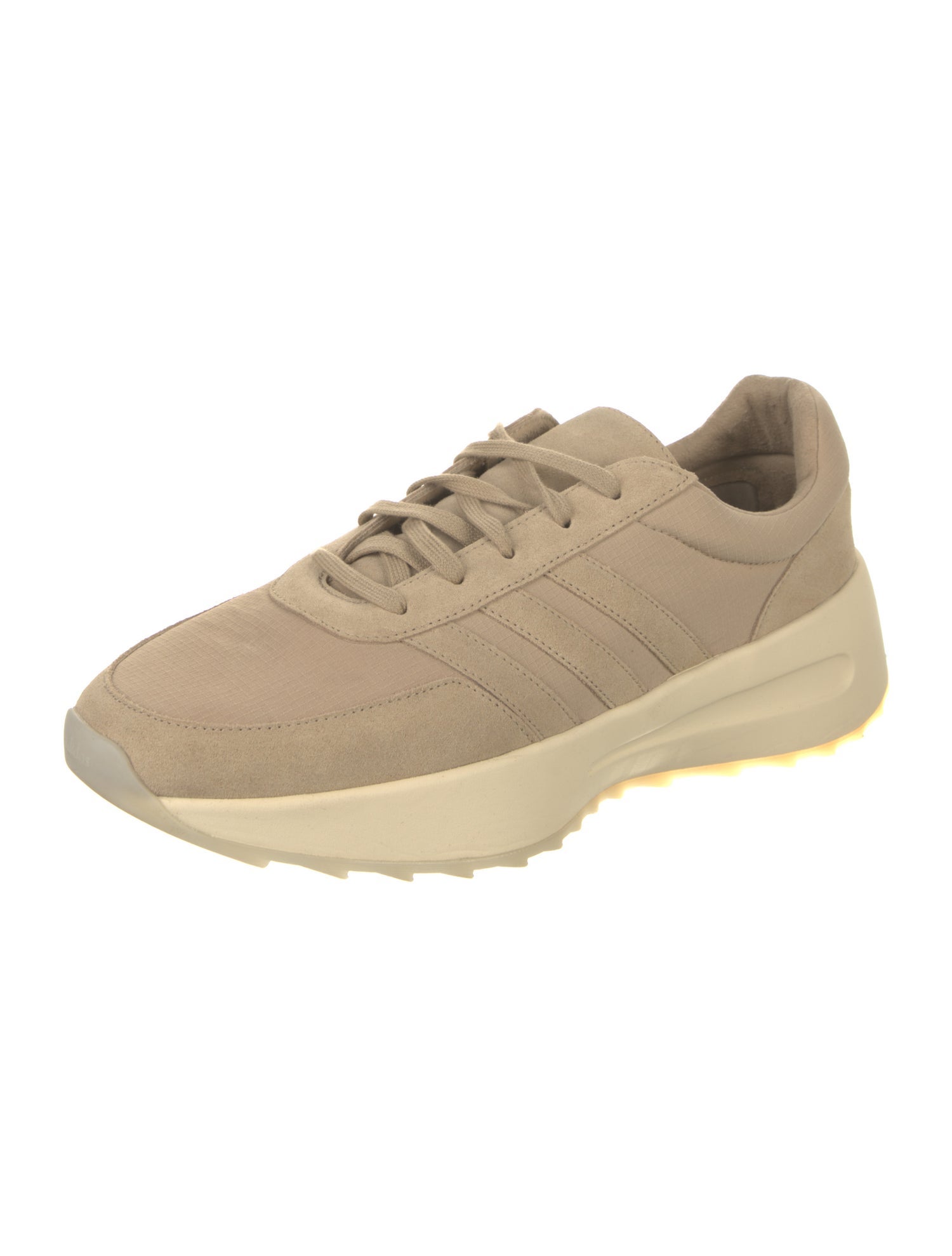 Adidas x Fear of God Suede Colorblock Pattern Sneakers