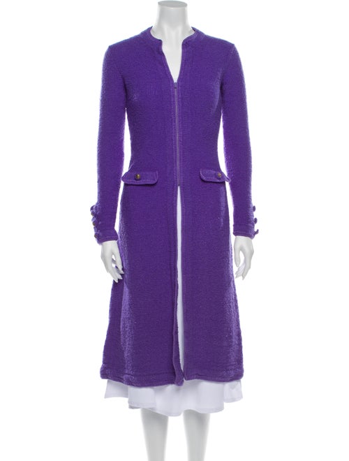 Adolfo Coat Purple