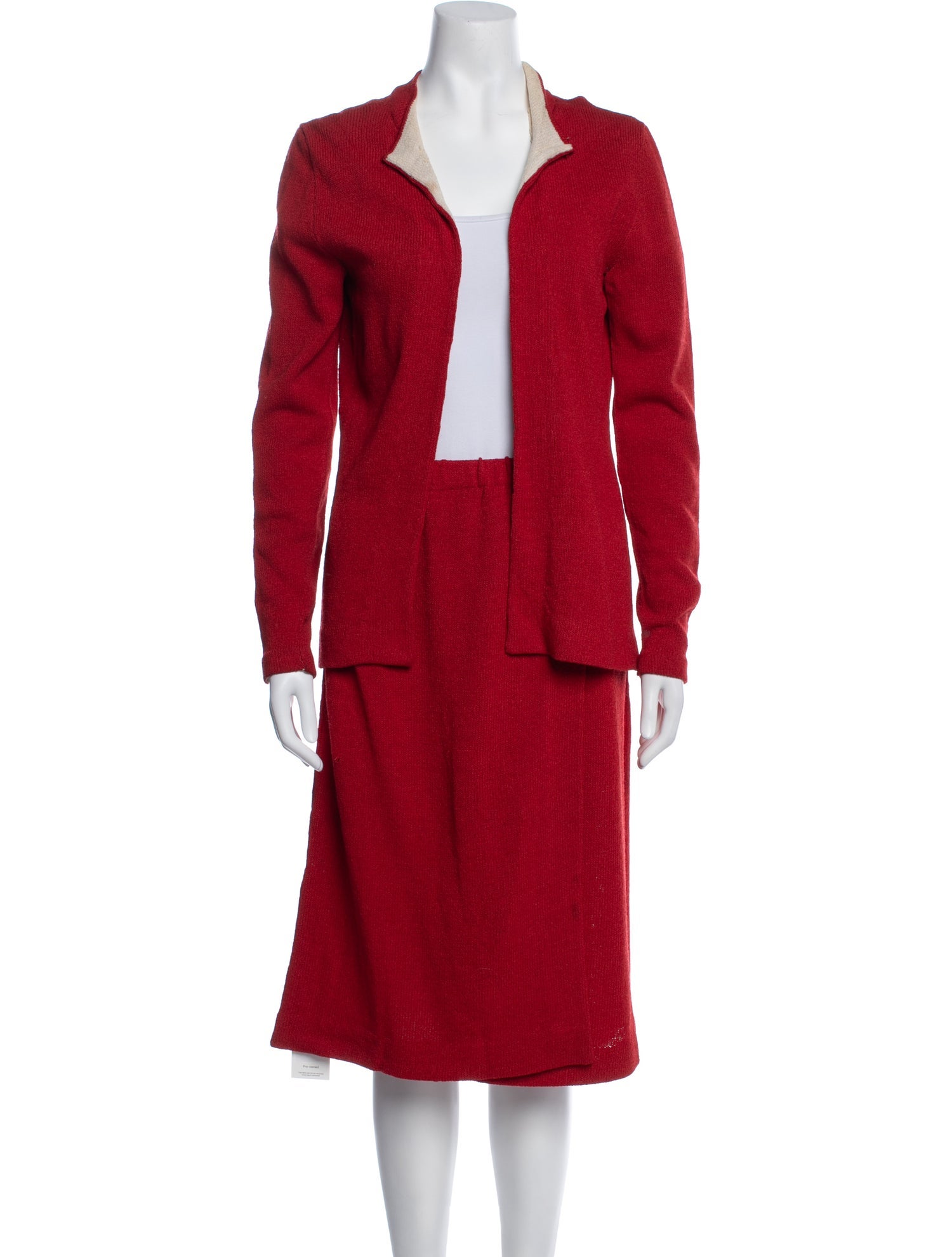 Adolfo Wool Skirt Set