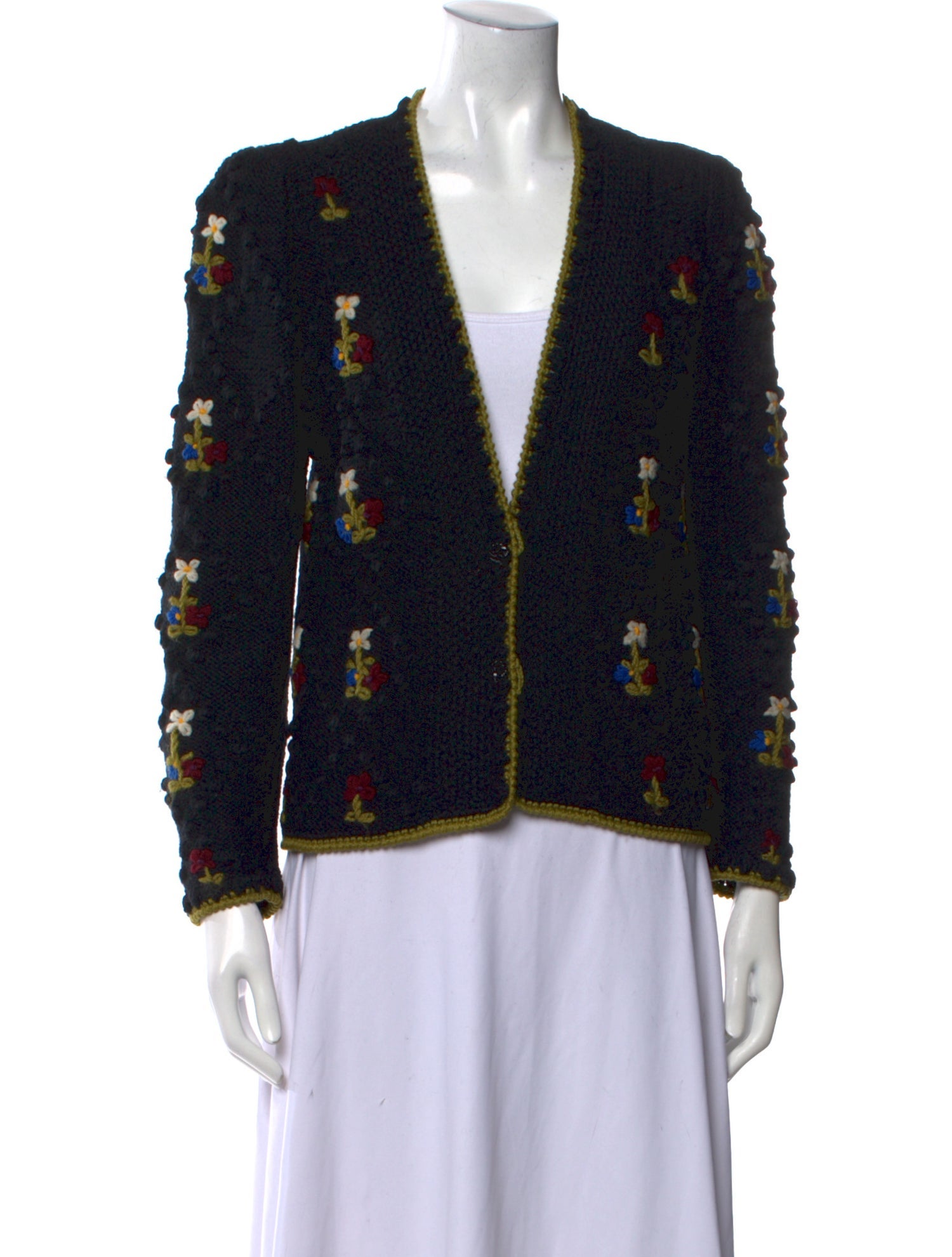 Adolfo Wool Printed Sweater