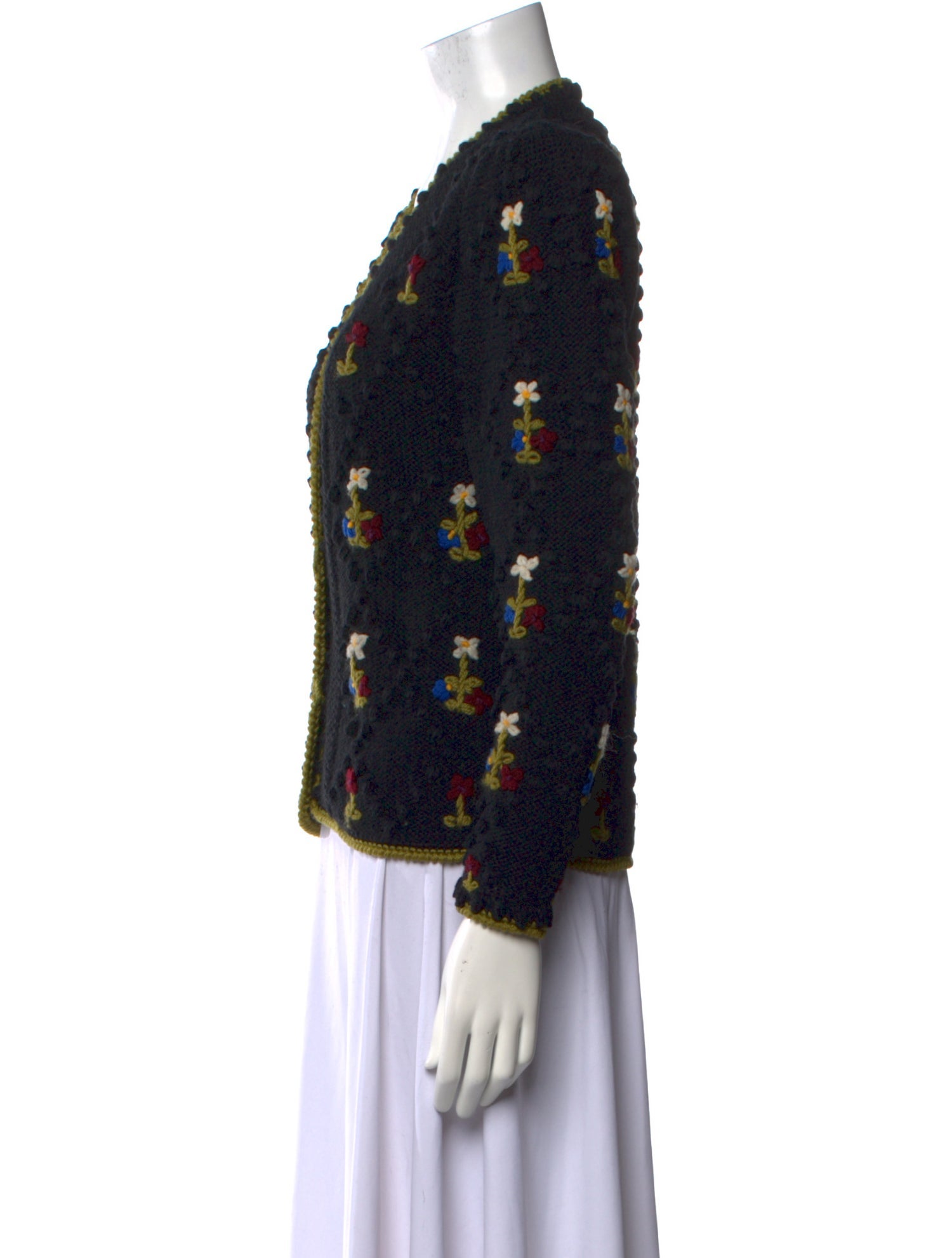 Adolfo Wool Printed Sweater