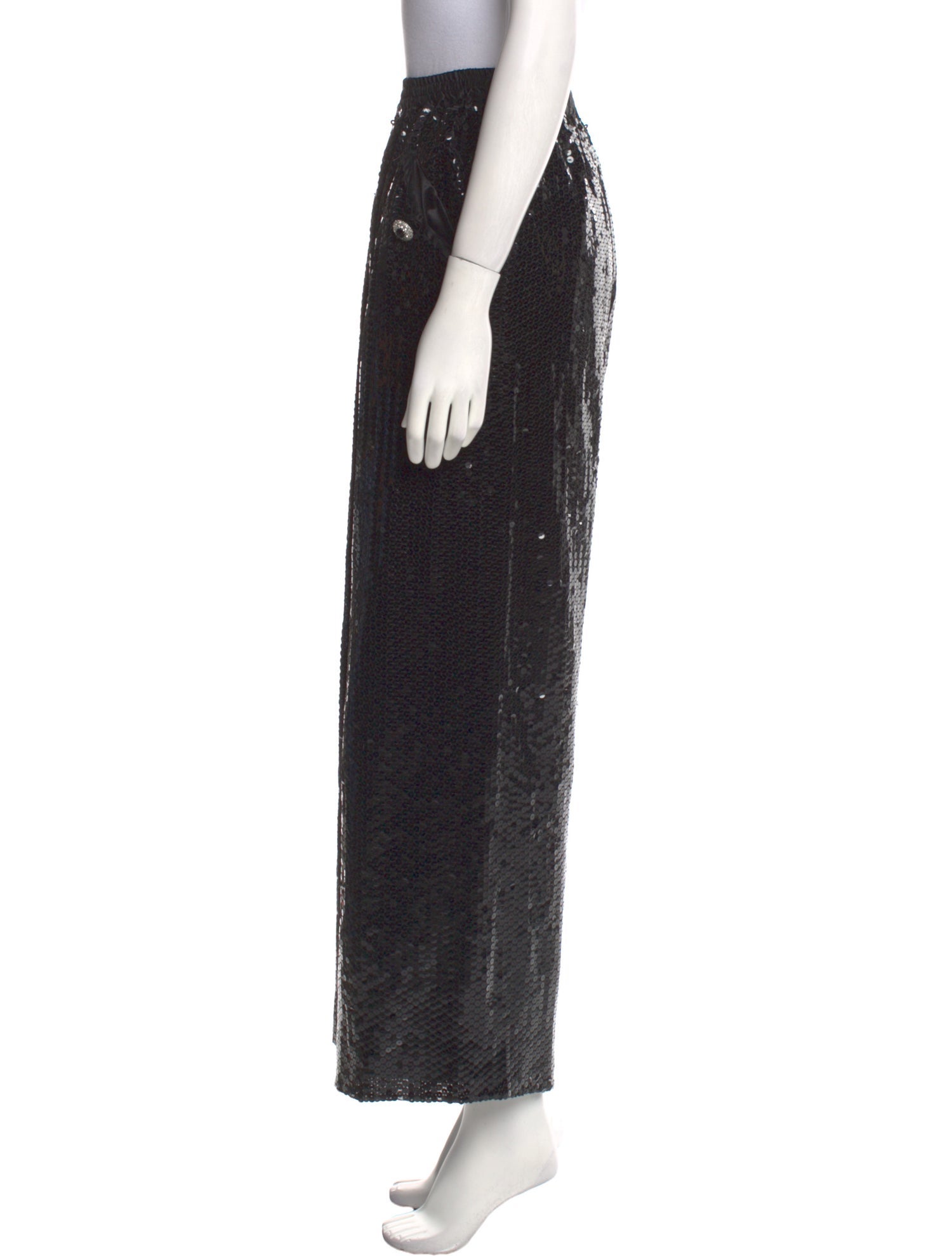 Adolfo Nylon Wide Leg Pants