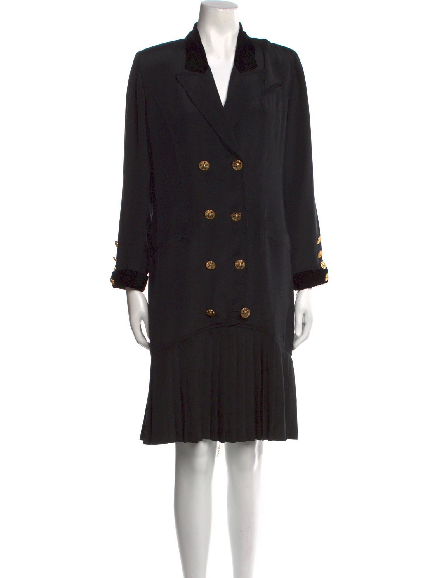 Adolfo Wool Knee-Length Dress