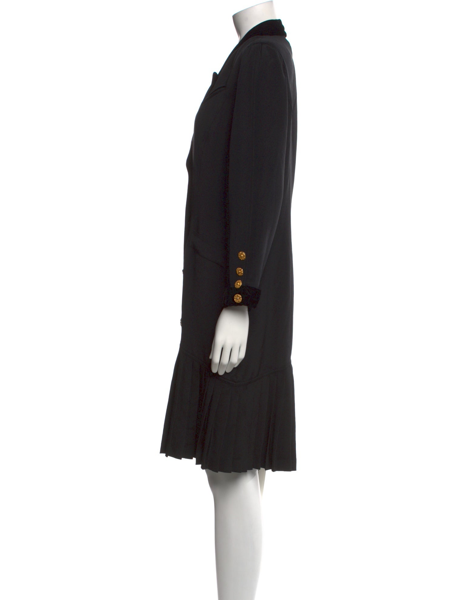 Adolfo Wool Knee-Length Dress