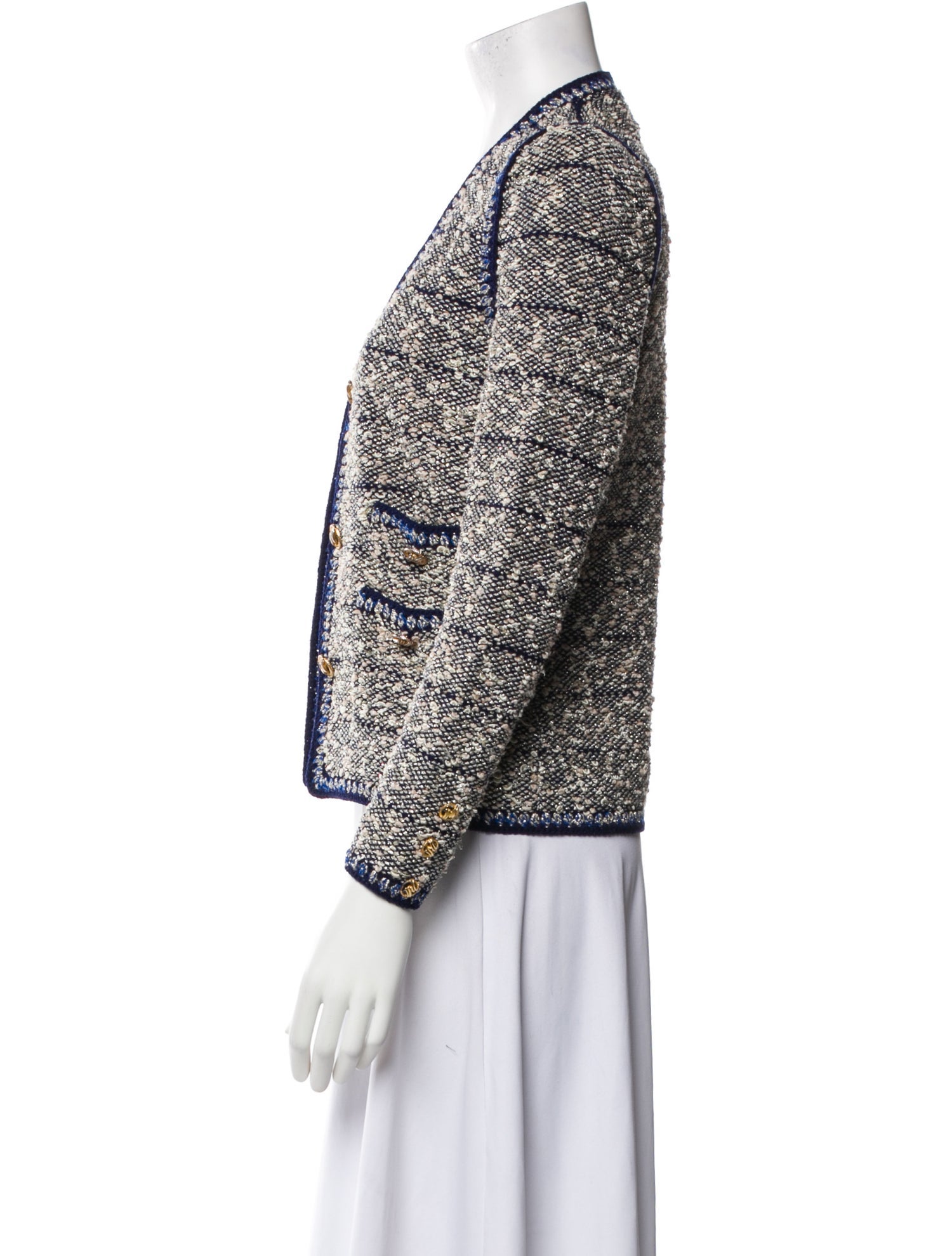 Adolfo Vintage Tweed Pattern Jacket