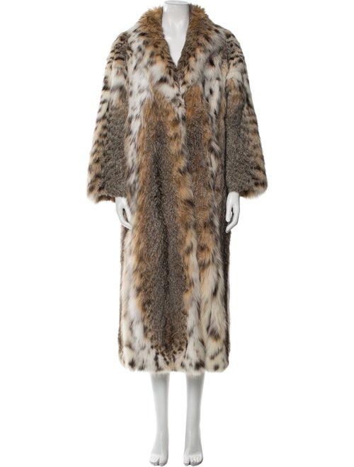 Adolfo Fur Animal Print Fur Coat