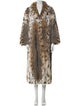 Adolfo Fur Animal Print Fur Coat