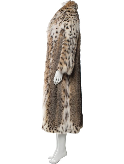 Adolfo Fur Animal Print Fur Coat