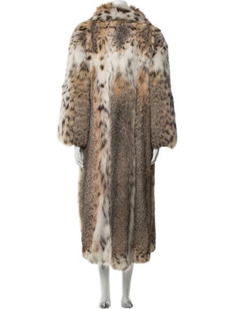 Adolfo Fur Animal Print Fur Coat