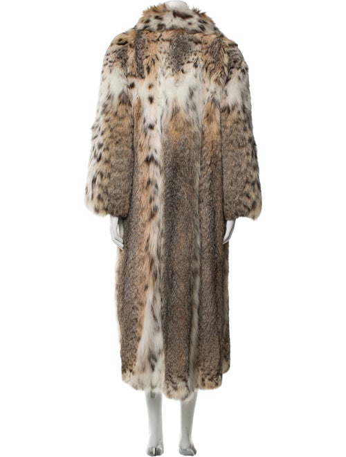 Adolfo Fur Animal Print Fur Coat