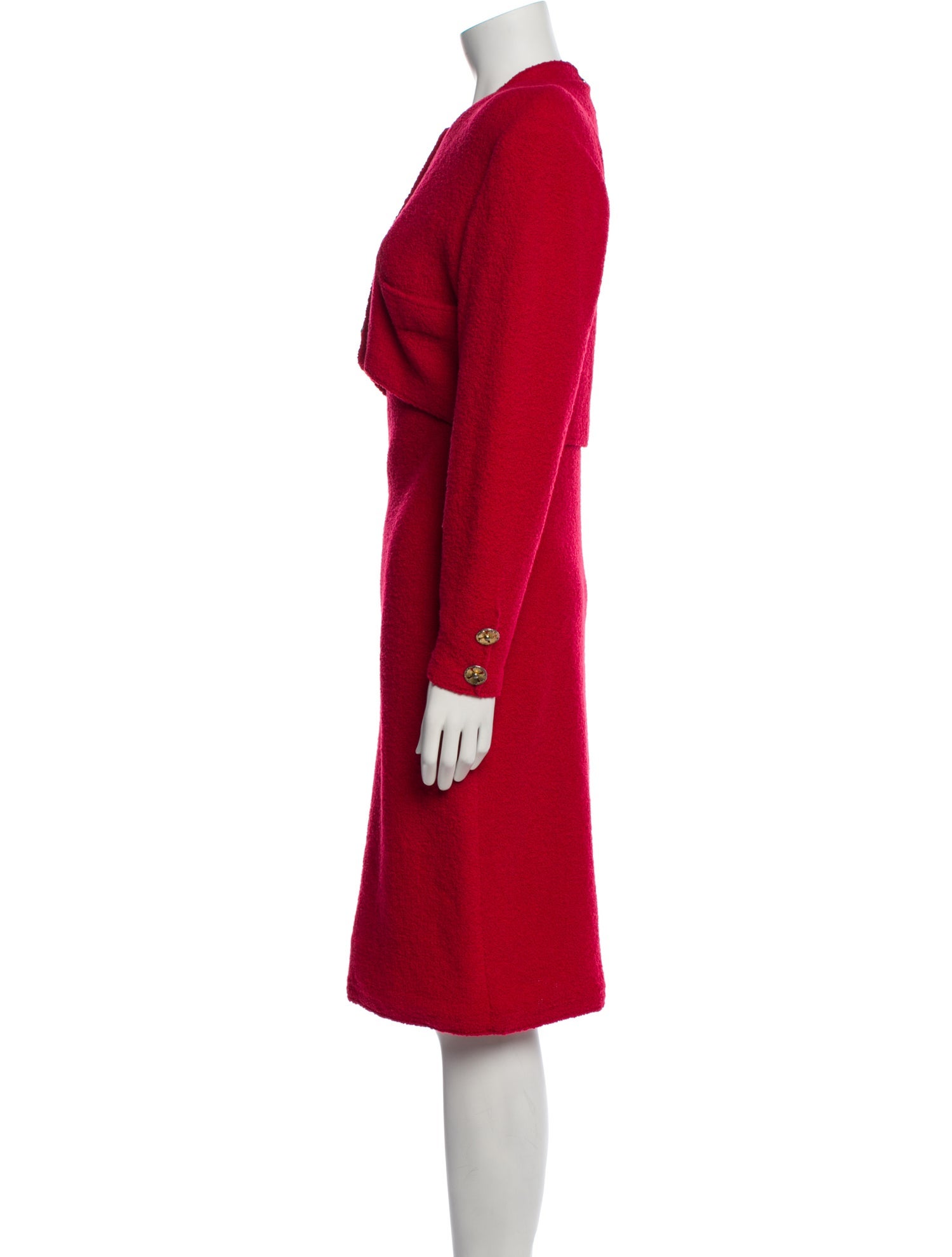 Adolfo Wool Dress Set