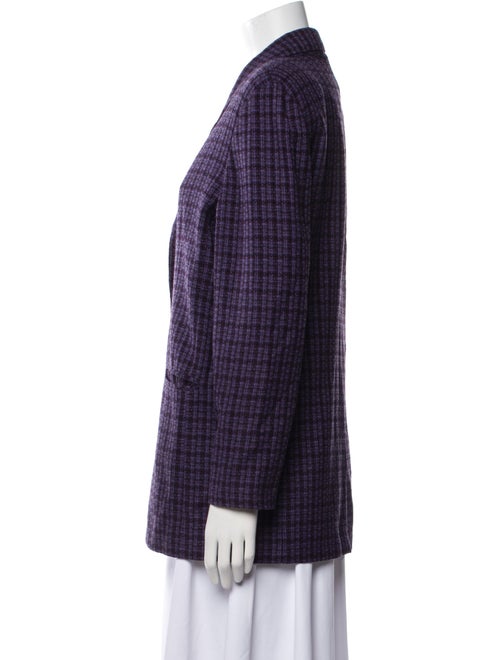 Adolfo Plaid Print Blazer