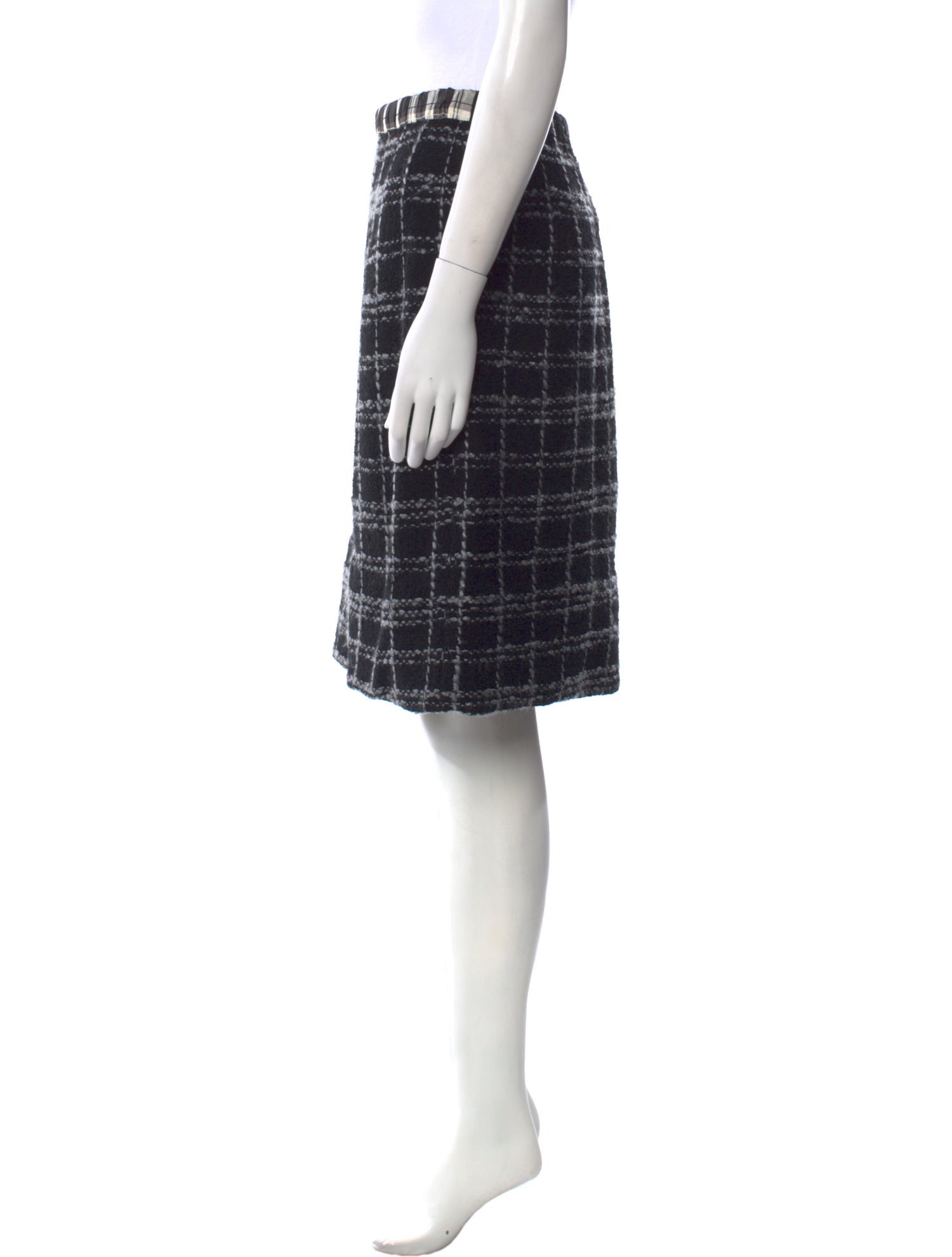 Adolfo Wool Knee-Length Skirt