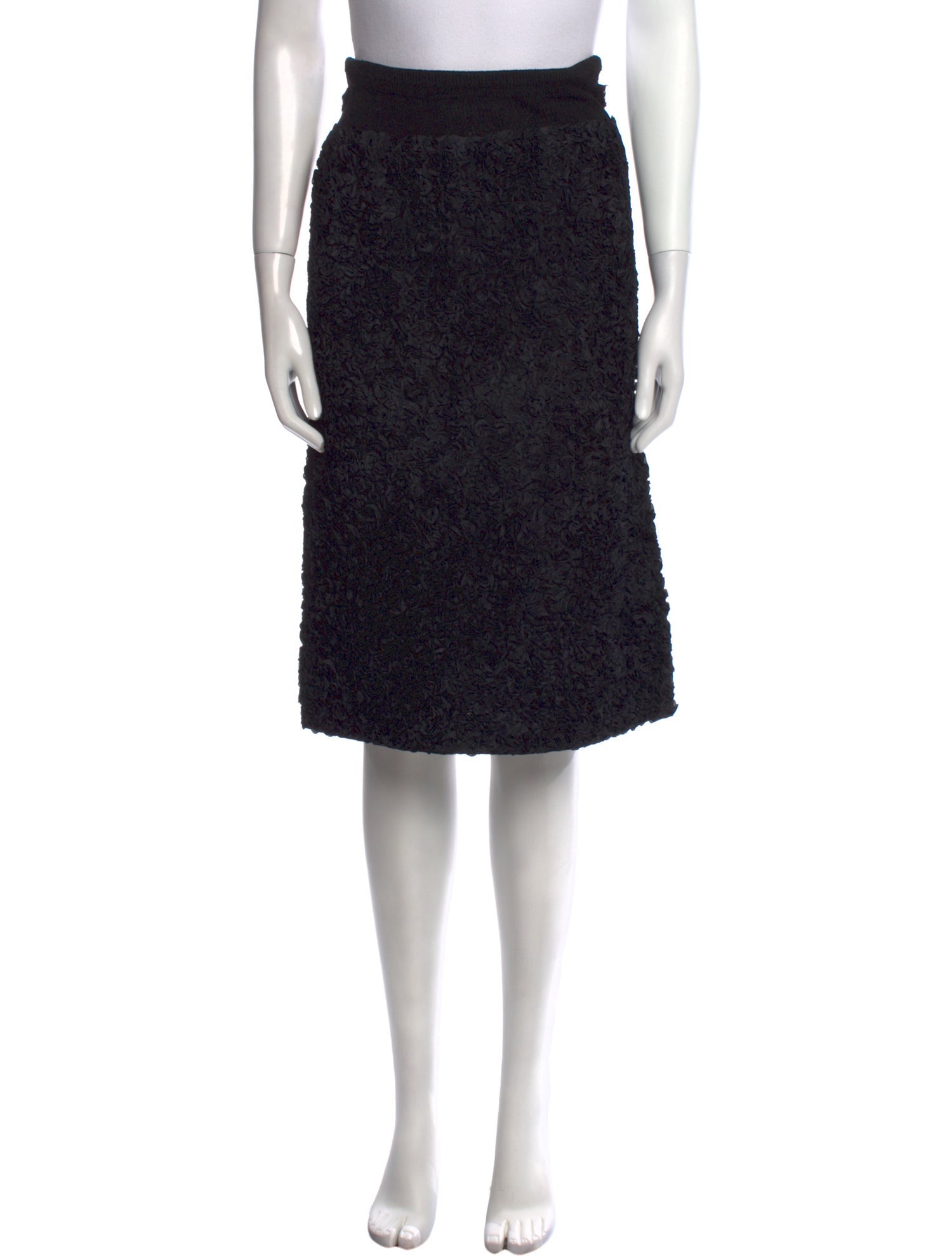 Adolfo Wool Knee-Length Skirt