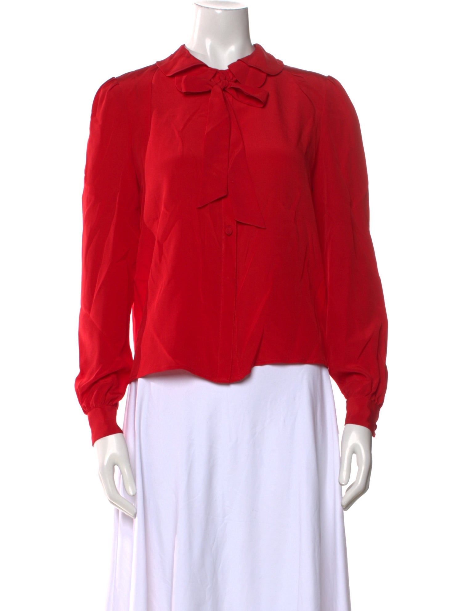 Adolfo Silk Long Sleeve Blouse