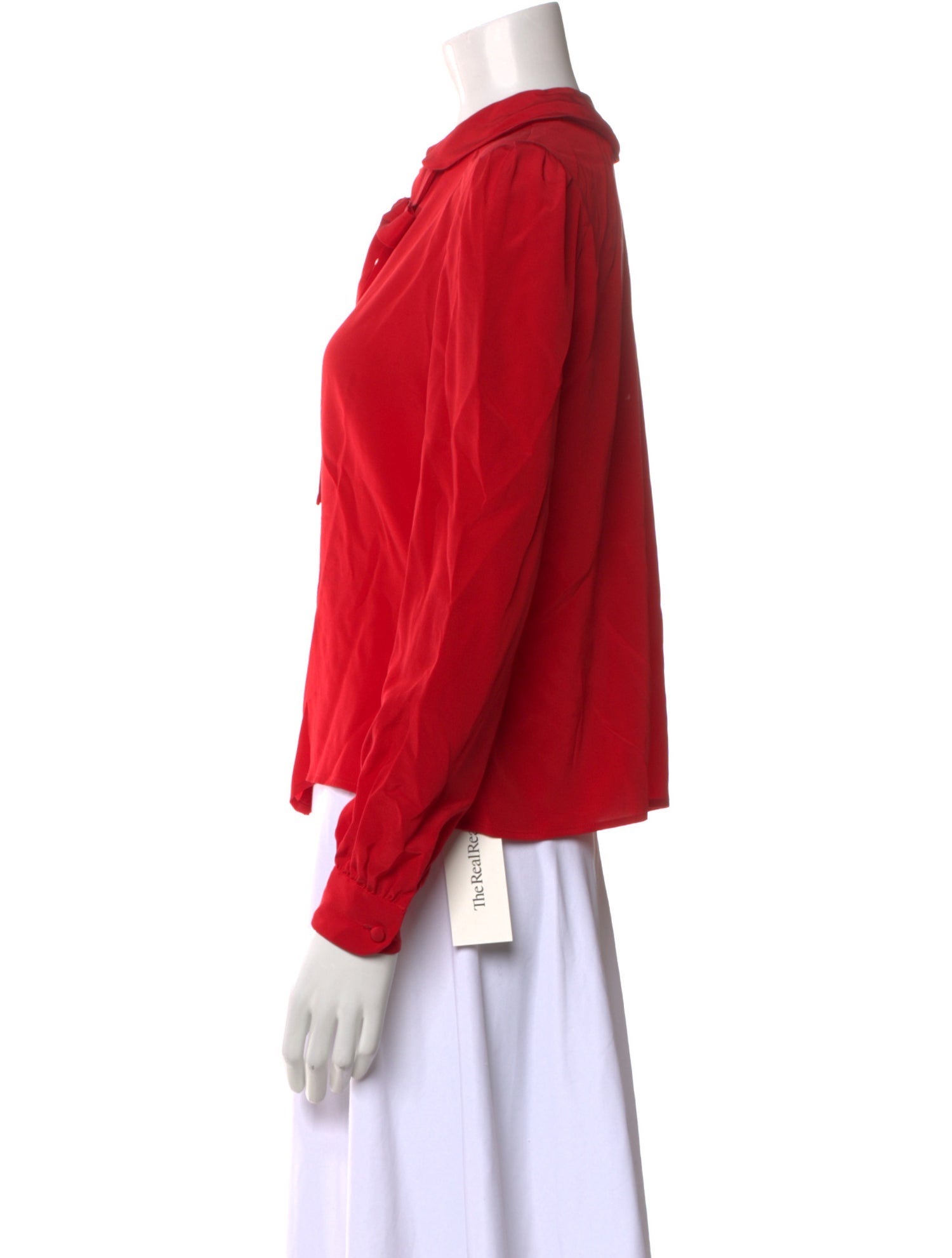 Adolfo Silk Long Sleeve Blouse