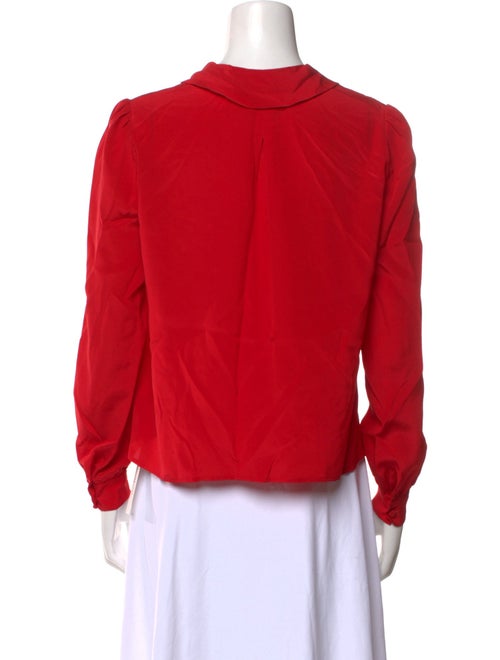 Adolfo Silk Long Sleeve Blouse