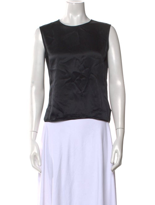 Adolfo Silk Crew Neck Top