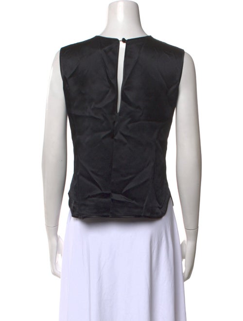 Adolfo Silk Crew Neck Top