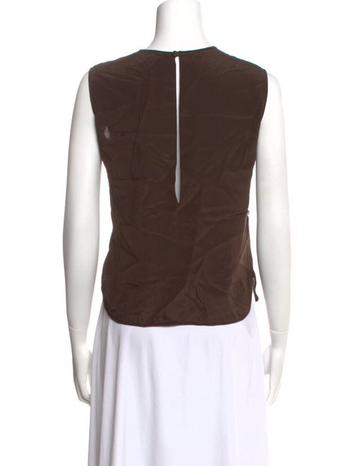 Adolfo Silk Striped Top