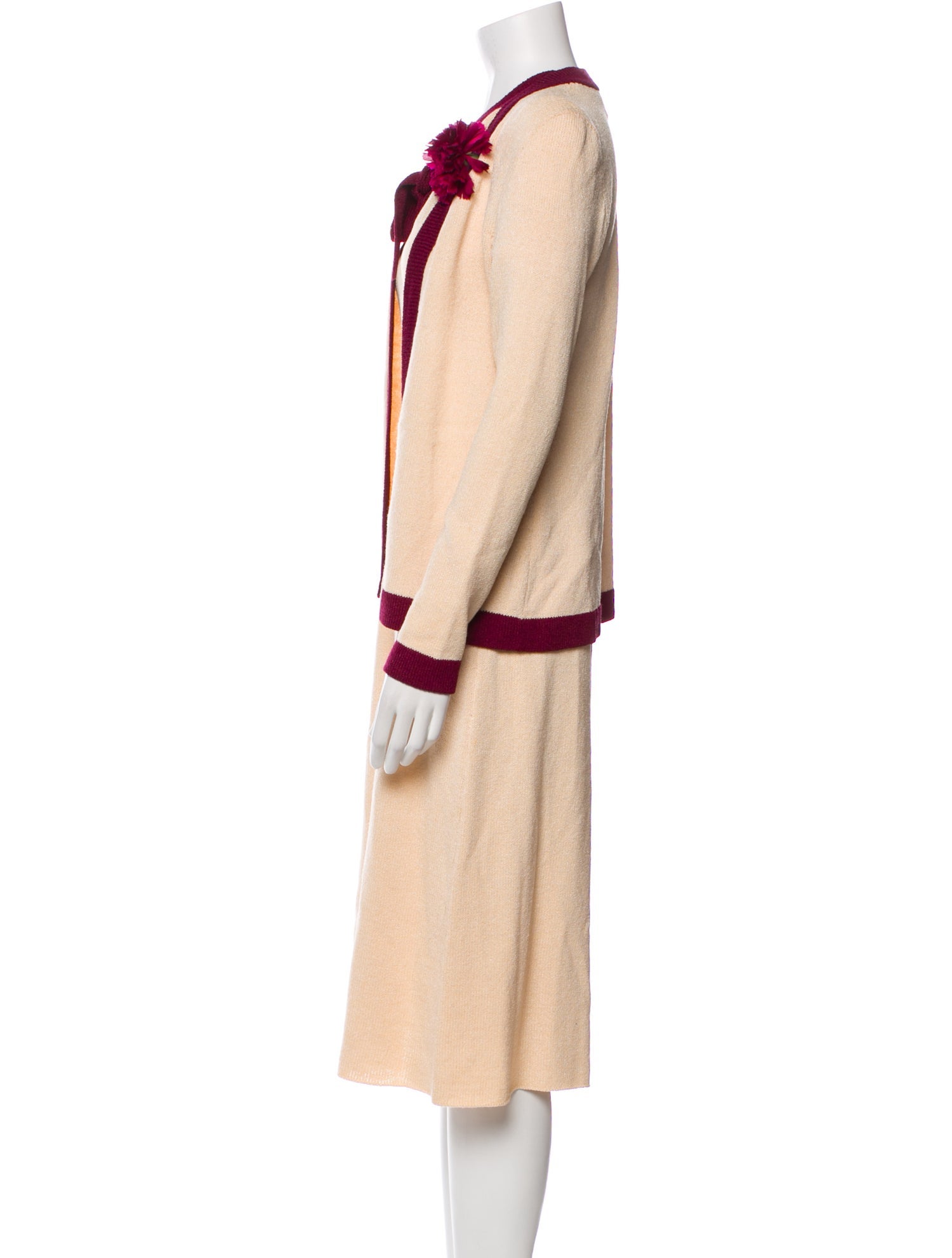 Adolfo Striped Dress Set