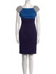 Adolfo Dominguez Colorblock Pattern Knee-Length Dress
