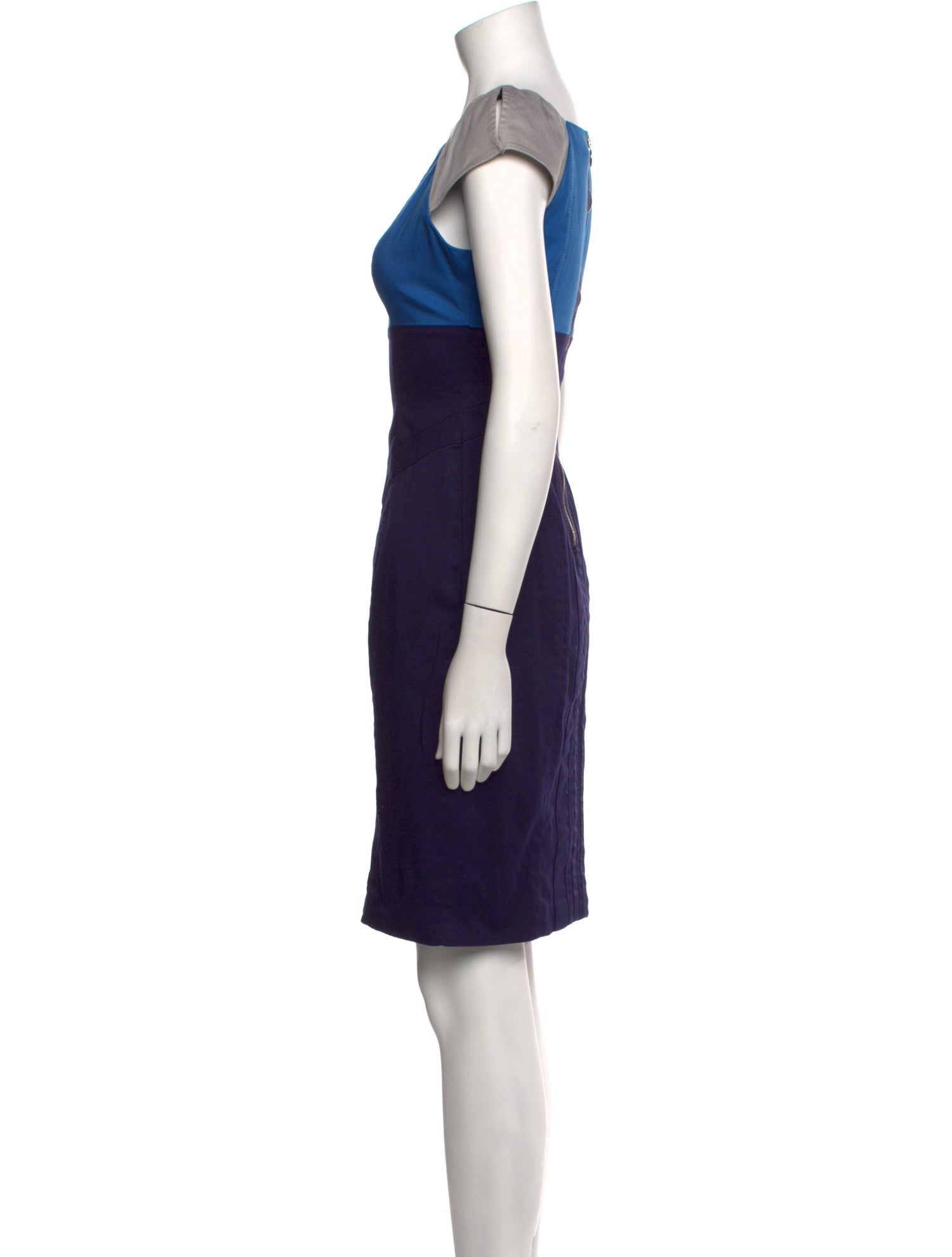 Adolfo Dominguez Colorblock Pattern Knee-Length Dress