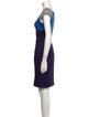Adolfo Dominguez Colorblock Pattern Knee-Length Dress