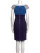 Adolfo Dominguez Colorblock Pattern Knee-Length Dress