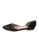 Adolfo Dominguez Suede Glitter Accents D'Orsay Flats