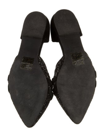 Adolfo Dominguez Suede Glitter Accents D'Orsay Flats