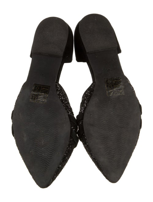 Adolfo Dominguez Suede Glitter Accents D'Orsay Flats