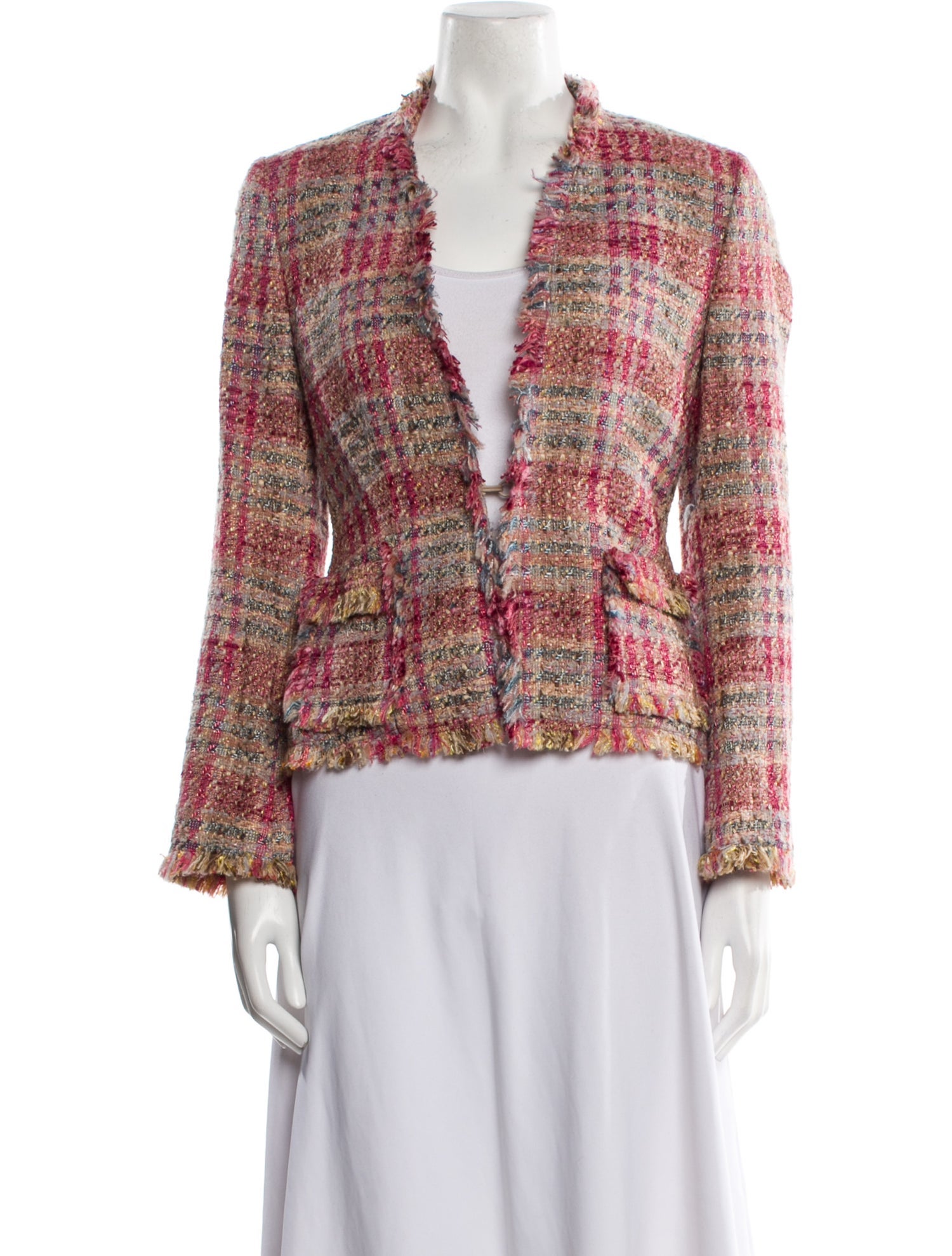 Adolfo Dominguez Tweed Pattern Blazer