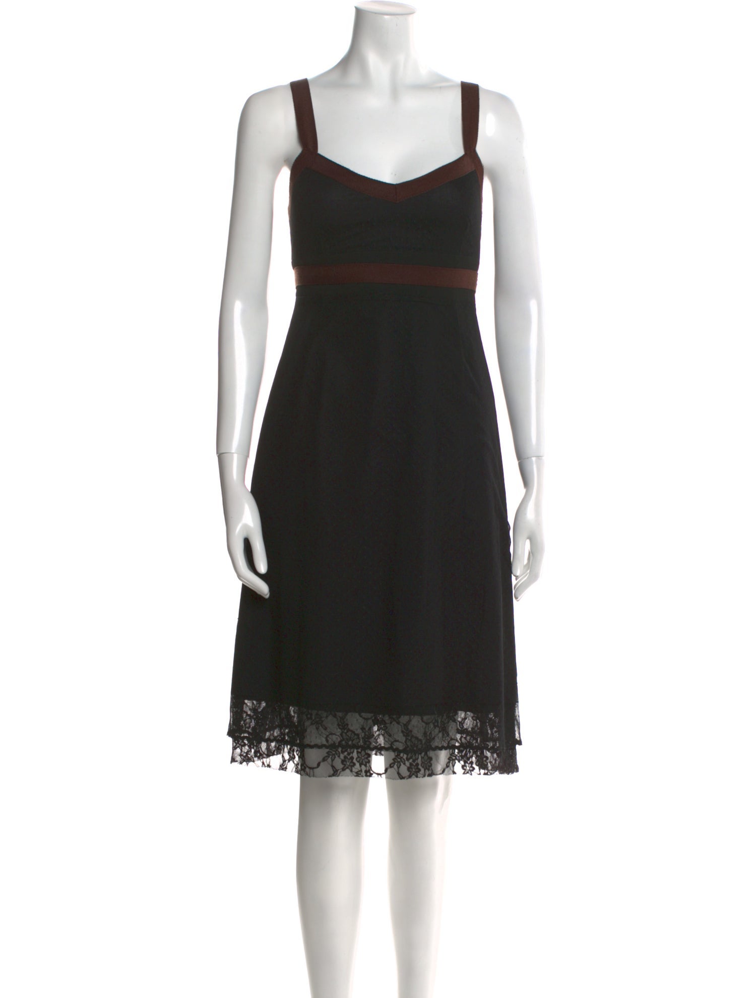 Adolfo Dominguez Square Neckline Knee-Length Dress