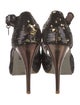Adolfo Dominguez Sequins Animal Print T-Strap Pumps