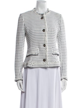 Adolfo Dominguez Nylon Tweed Pattern Jacket