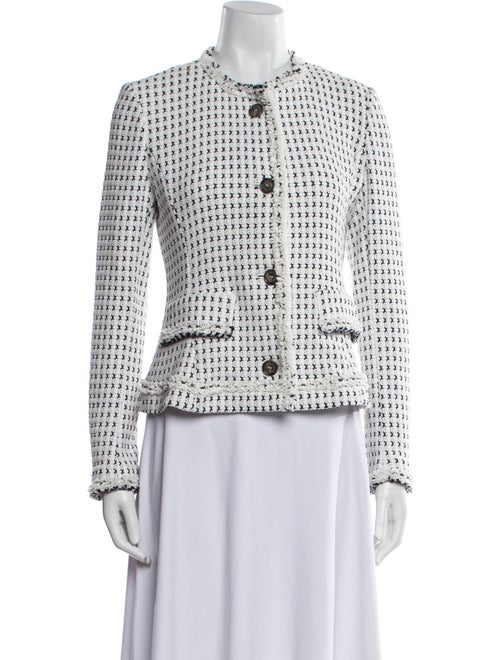 Adolfo Dominguez Nylon Tweed Pattern Jacket