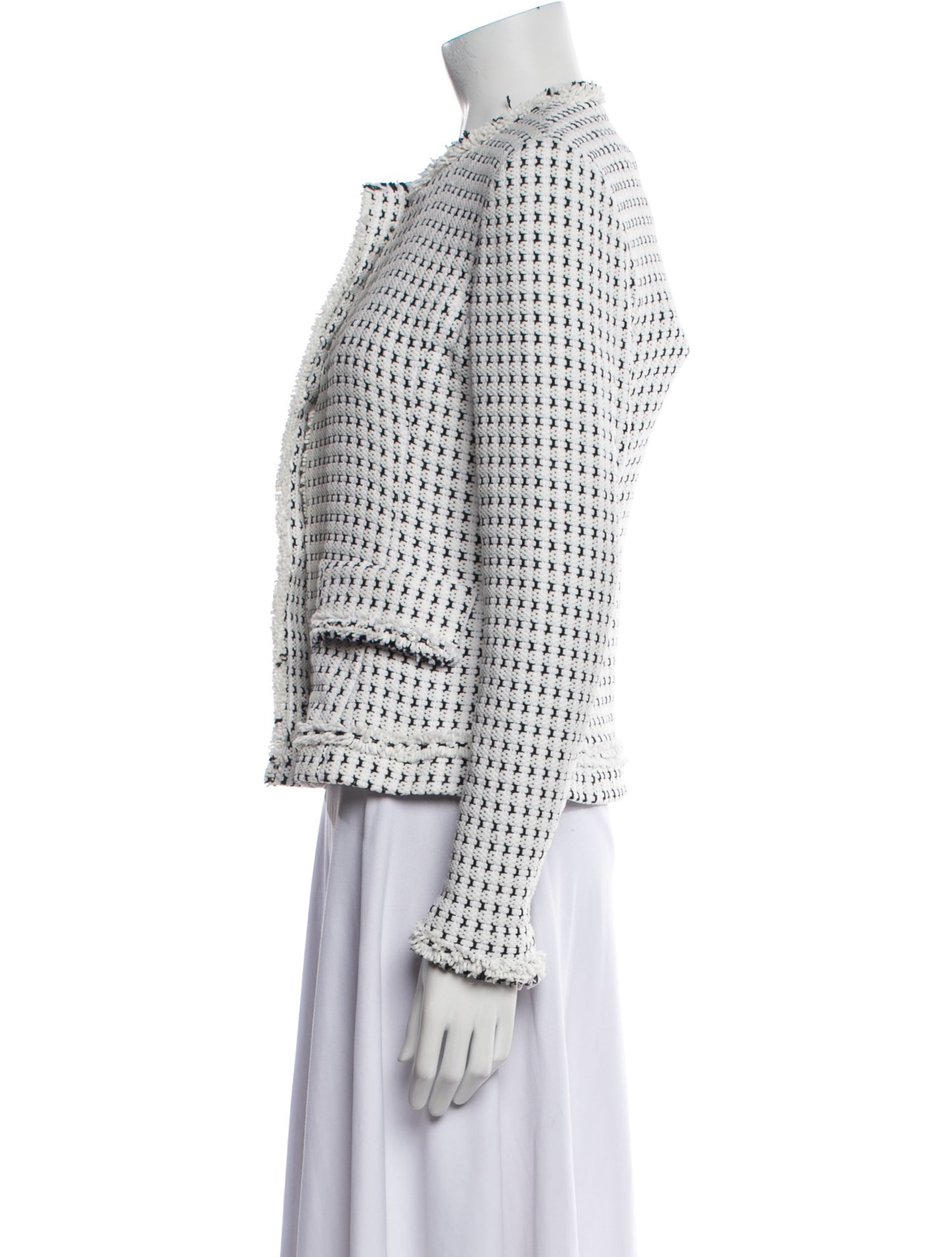 Adolfo Dominguez Nylon Tweed Pattern Jacket