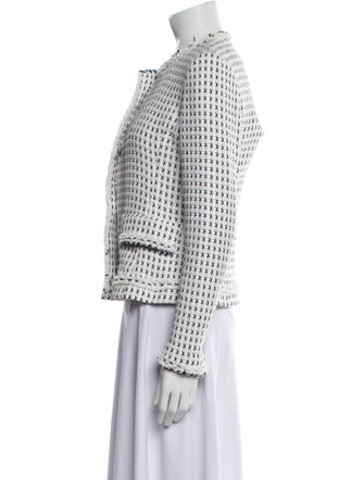 Adolfo Dominguez Nylon Tweed Pattern Jacket