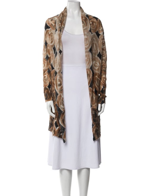 Adolfo Dominguez Printed Open Front Sweater