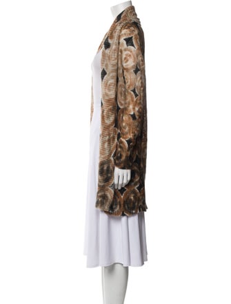 Adolfo Dominguez Printed Open Front Sweater