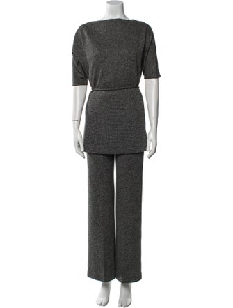 Adolfo Dominguez Printed Embroidered Accent Pant Set