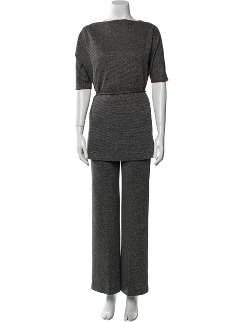 Adolfo Dominguez Printed Embroidered Accent Pant Set