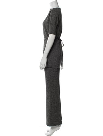 Adolfo Dominguez Printed Embroidered Accent Pant Set