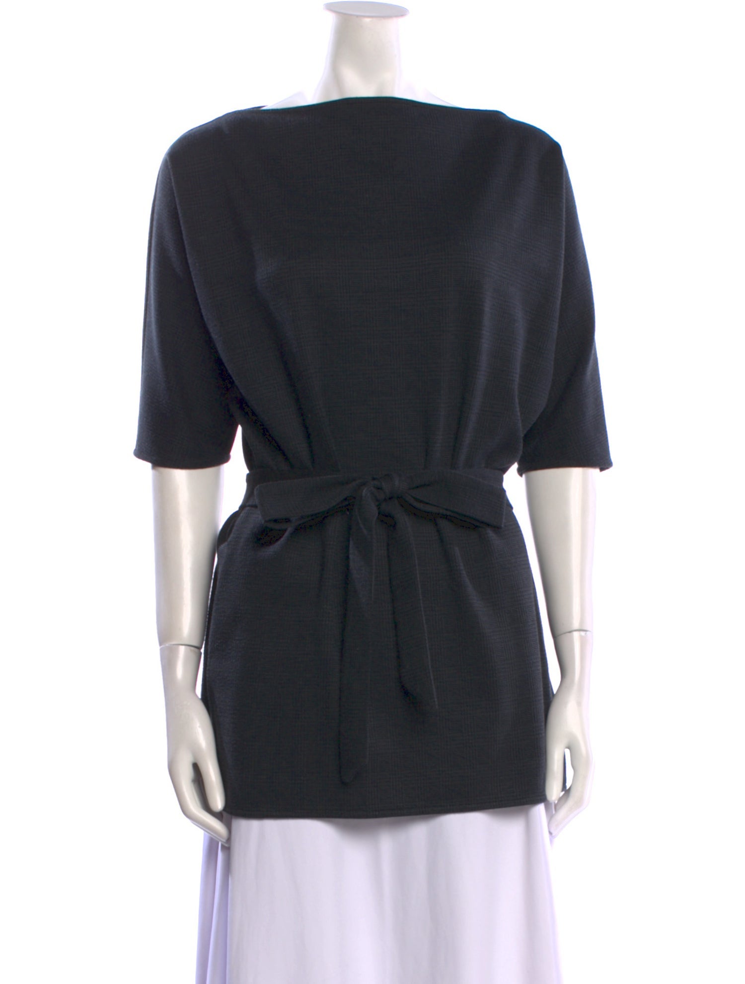 Adolfo Dominguez Bateau Neckline Short Sleeve Tunic