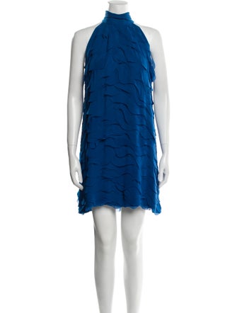 Adolfo Dominguez Mock Neck Mini Dress