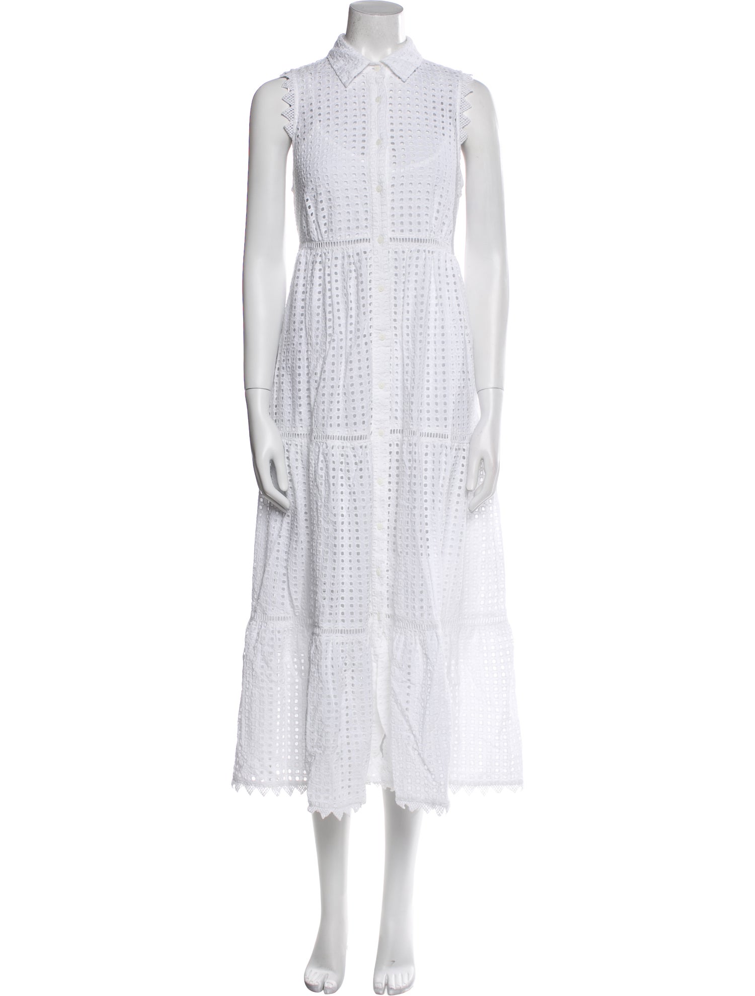 Adolfo Dominguez Lace Pattern Long Dress