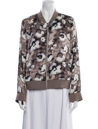 Adolfo Dominguez Animal Print Bomber Jacket