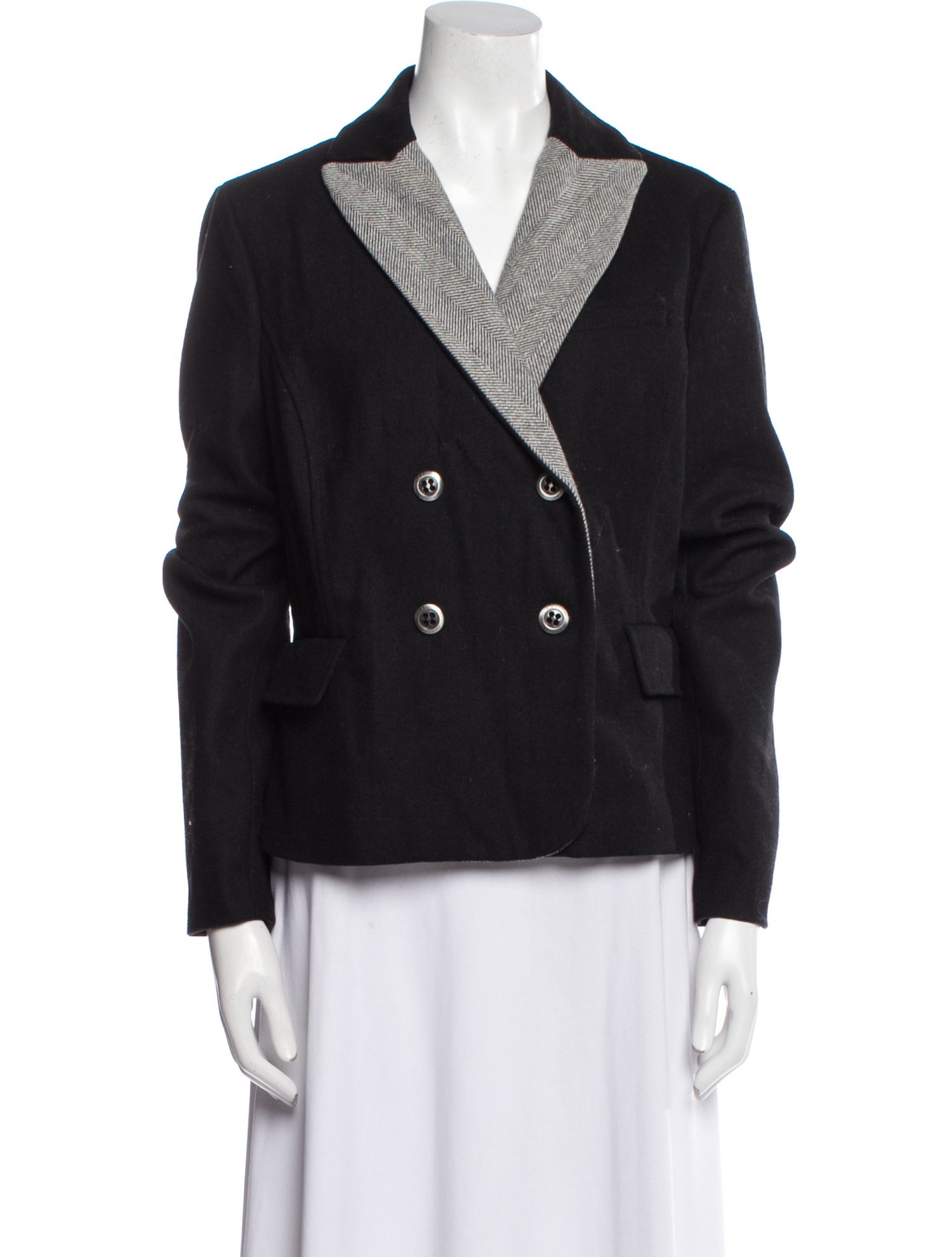 Adolfo Dominguez Colorblock Pattern Blazer