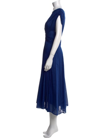 Adolfo Dominguez V-Neck Midi Length Dress